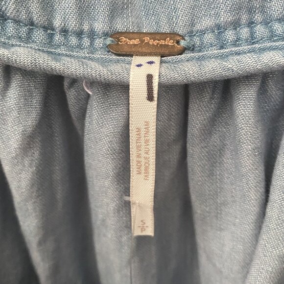 Free People County Line Denim Romper NWOT - Picture 9 of 9
